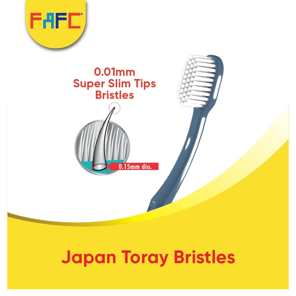 FAFC Compact Extra Soft Adult Toothbrush 1PC(100% NEW MATERIAL) Japan Toray Bristles