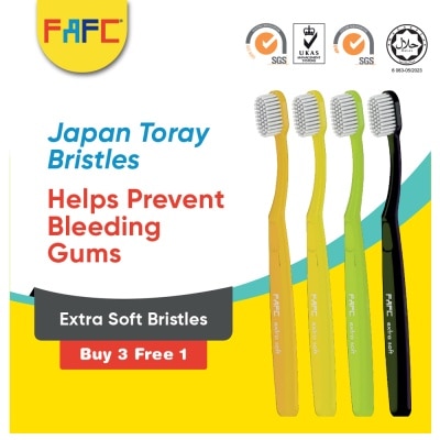 FAFC - FAFC Compact Extra Soft Adult Toothbrush B3F1 Random Colour(100% NEW MATERIAL) Japan Toray Bristles