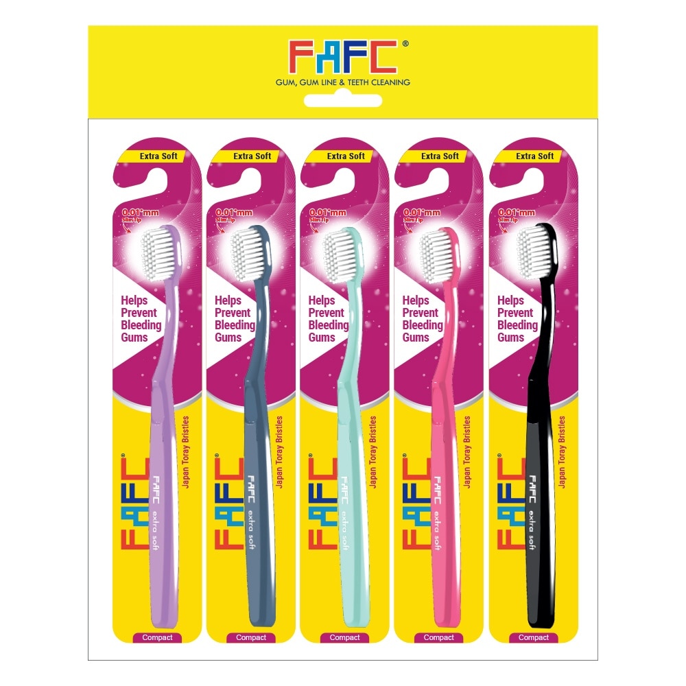 FAFC Compact Extra Soft Adult Toothbrush [Buy 3 Free 2]
