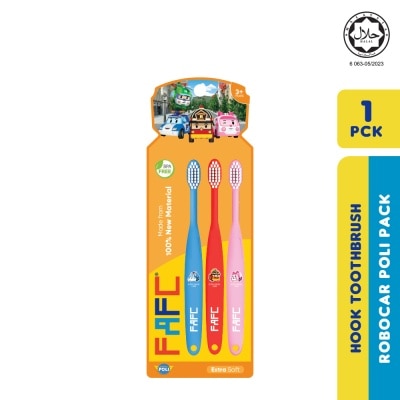 FAFC FAFC Robocar Poli Hook 3S Pack Toothbrush