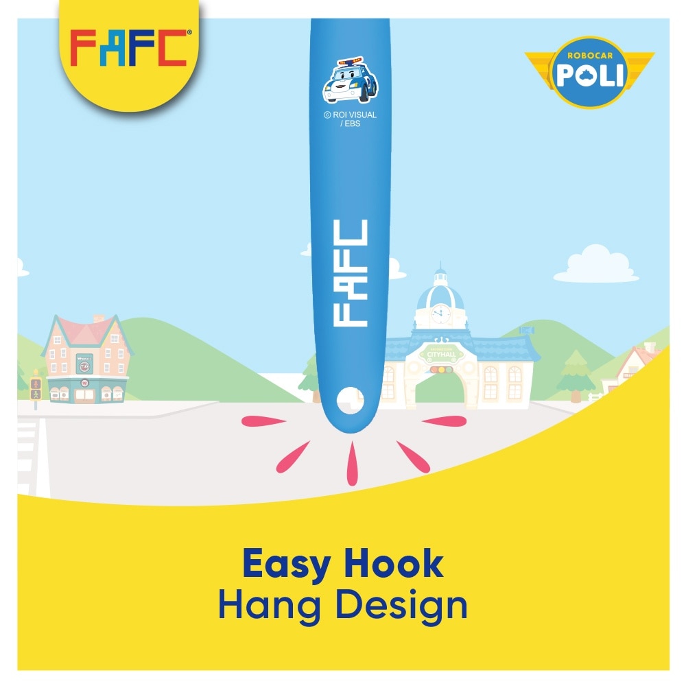 FAFC Robocar Poli Kids Toothbrush Age 3+ Buy 2 Free 1