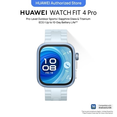 HUAWEI HUAWEI WATCH FIT 4 Pro Blue, Pro-Level Outdoor Sports**, ECG**, Up to 10-day Battery Life