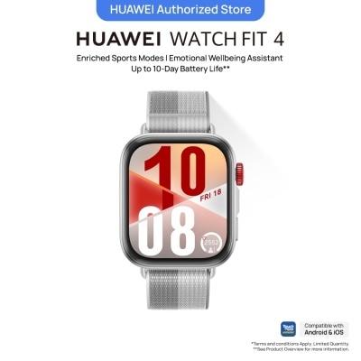 HUAWEI HUAWEI WATCH FIT 4 Grey, Pro-Level Outdoor Sports**, ECG**, Up to 10-day Battery Life