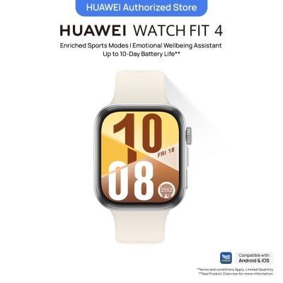 HUAWEI HUAWEI WATCH FIT 4 White, Pro-Level Outdoor Sports**, ECG**, Up to 10-day Battery Life