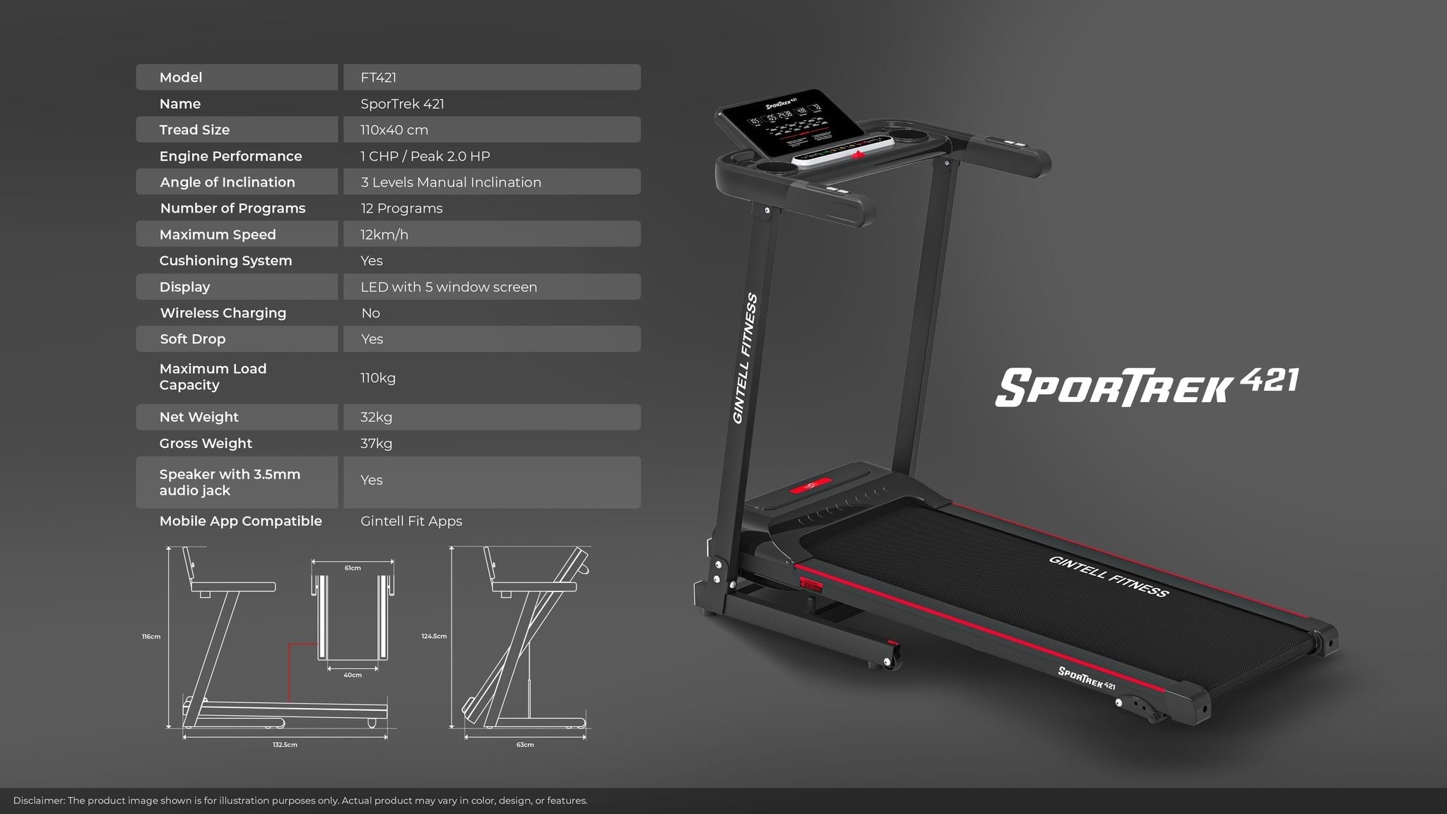GINTELL Sportrek 421 Treadmill FT421