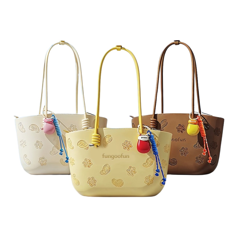 FUNGOOFUN Cashew Nut Tote Bag - White