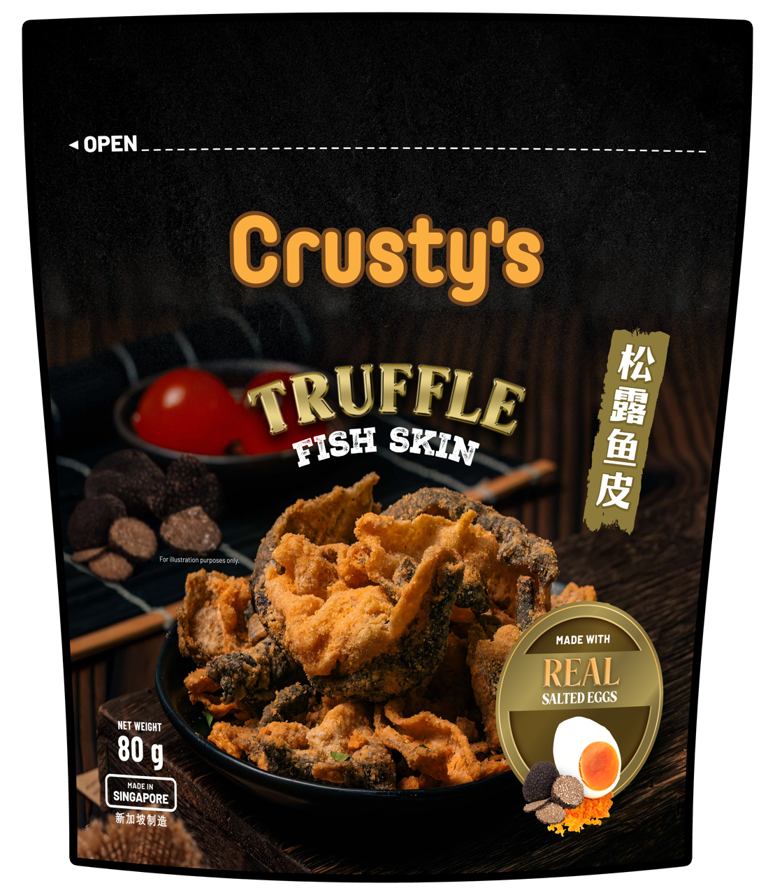 Crusty's Truffle Fish Skin with Salted Egg 80g image