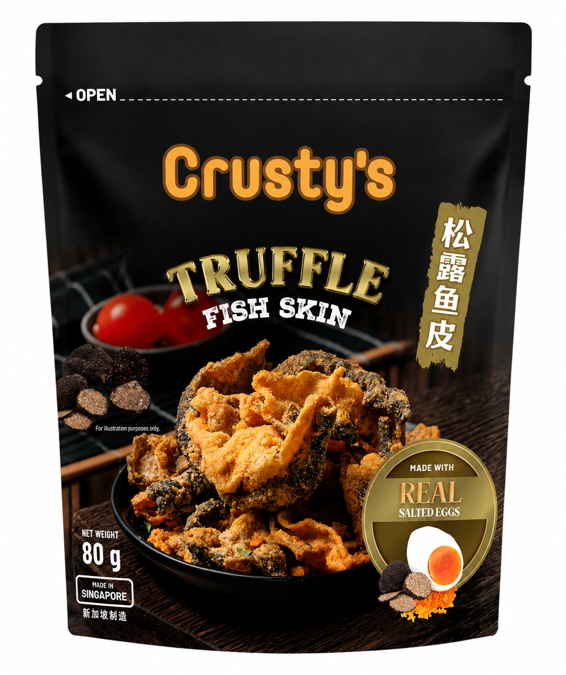 Crusty's Truffle Fish Skin with Salted Egg 80g image