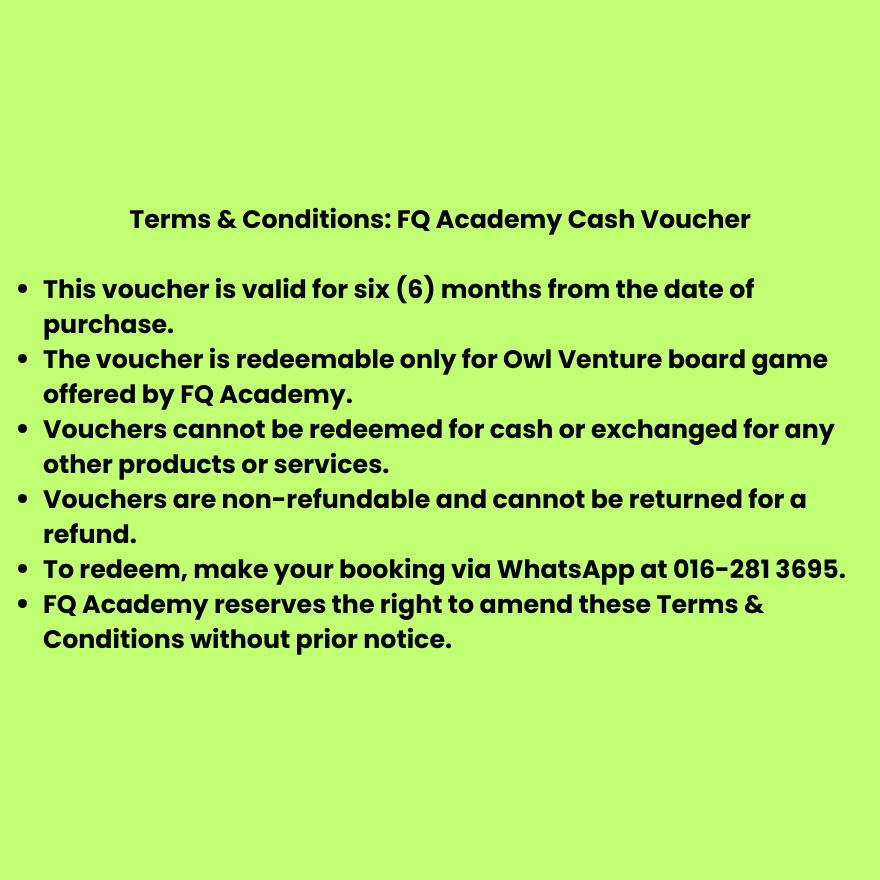 FQ ACADEMY RM100 CASH VOUCHER