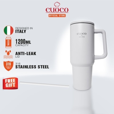 CUOCO Cuoco 316 Stainless Steel Frozen Mug Max with Handle and Straw 1200ml