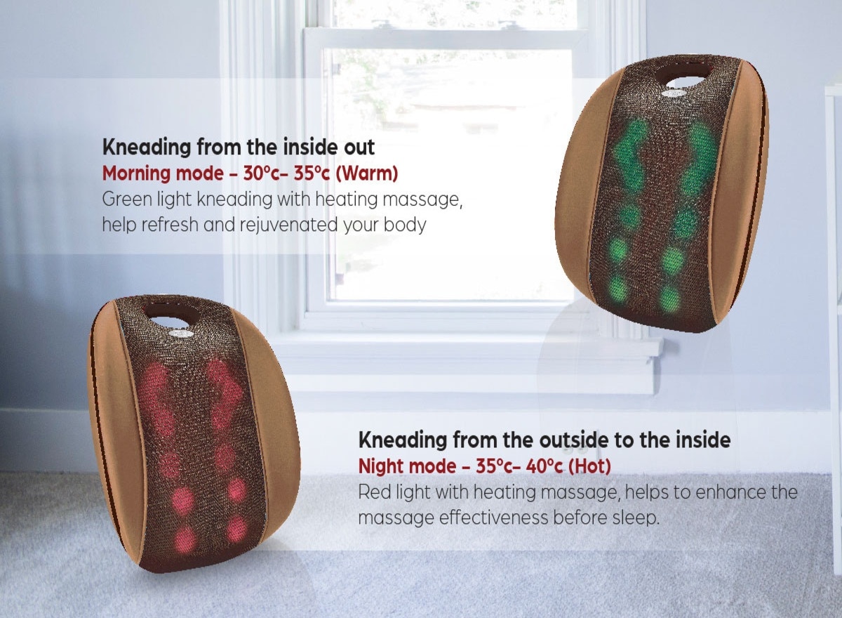GINTELL G-Resto Massage Cushion - (coffee brown)