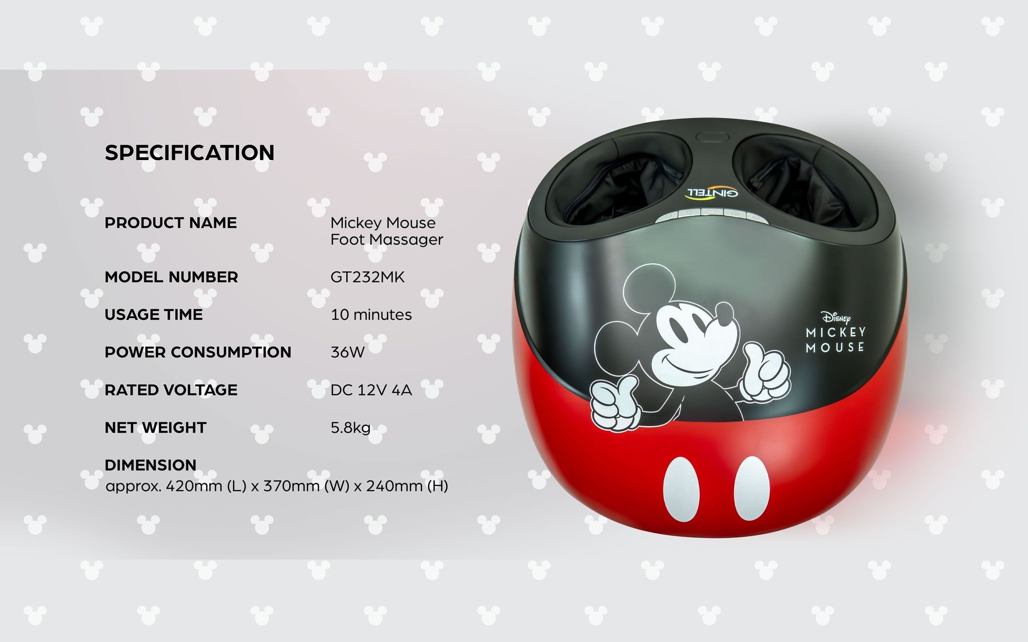 Mickey Mouse Foot Massager GT232MK
