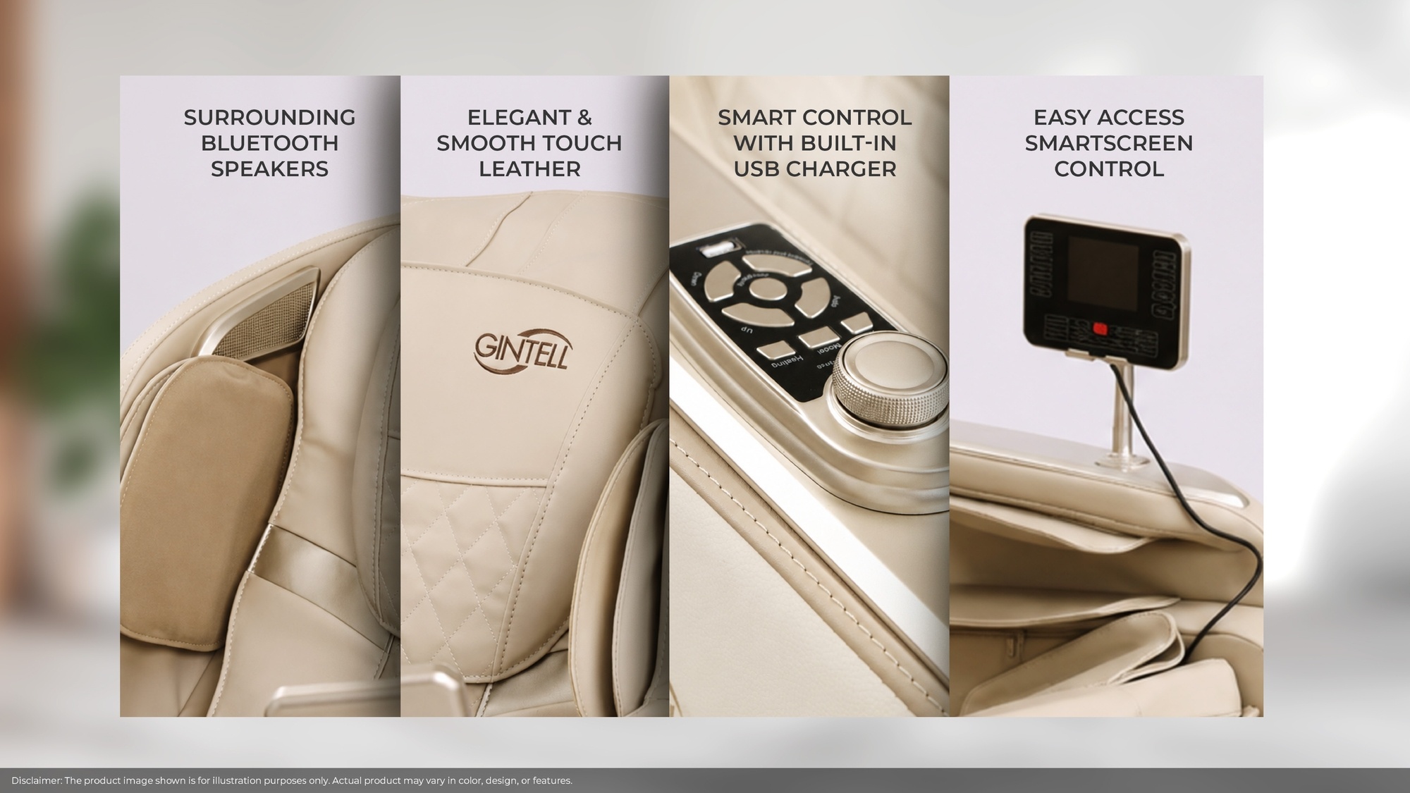 [NEWLY LAUNCHED]  GINTELL B-Bravo Light Brown Massage Chair GT9850LB image