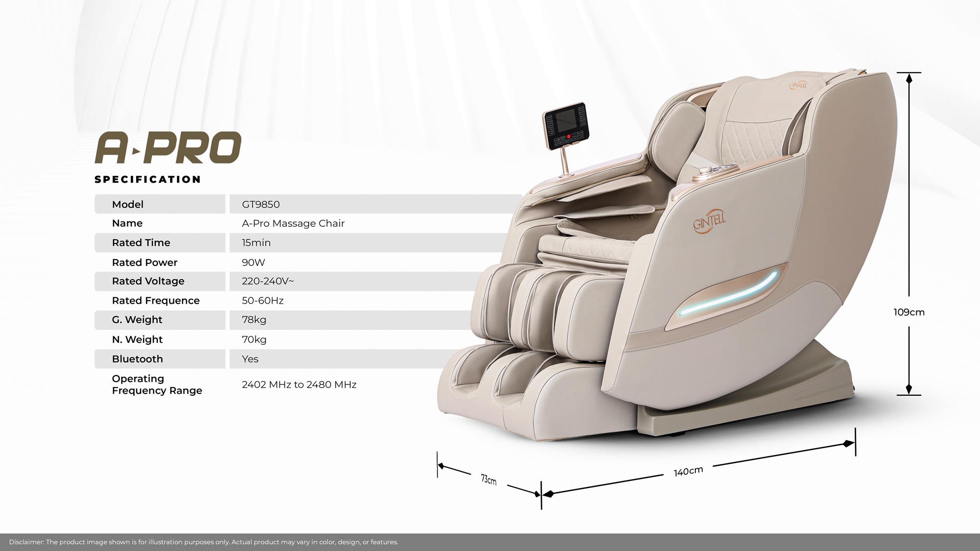 [PRE-ORDER STOCK ARRIVAL BY END OF JULY 2026] GINTELL A-PRO MASSAGE CHAIR