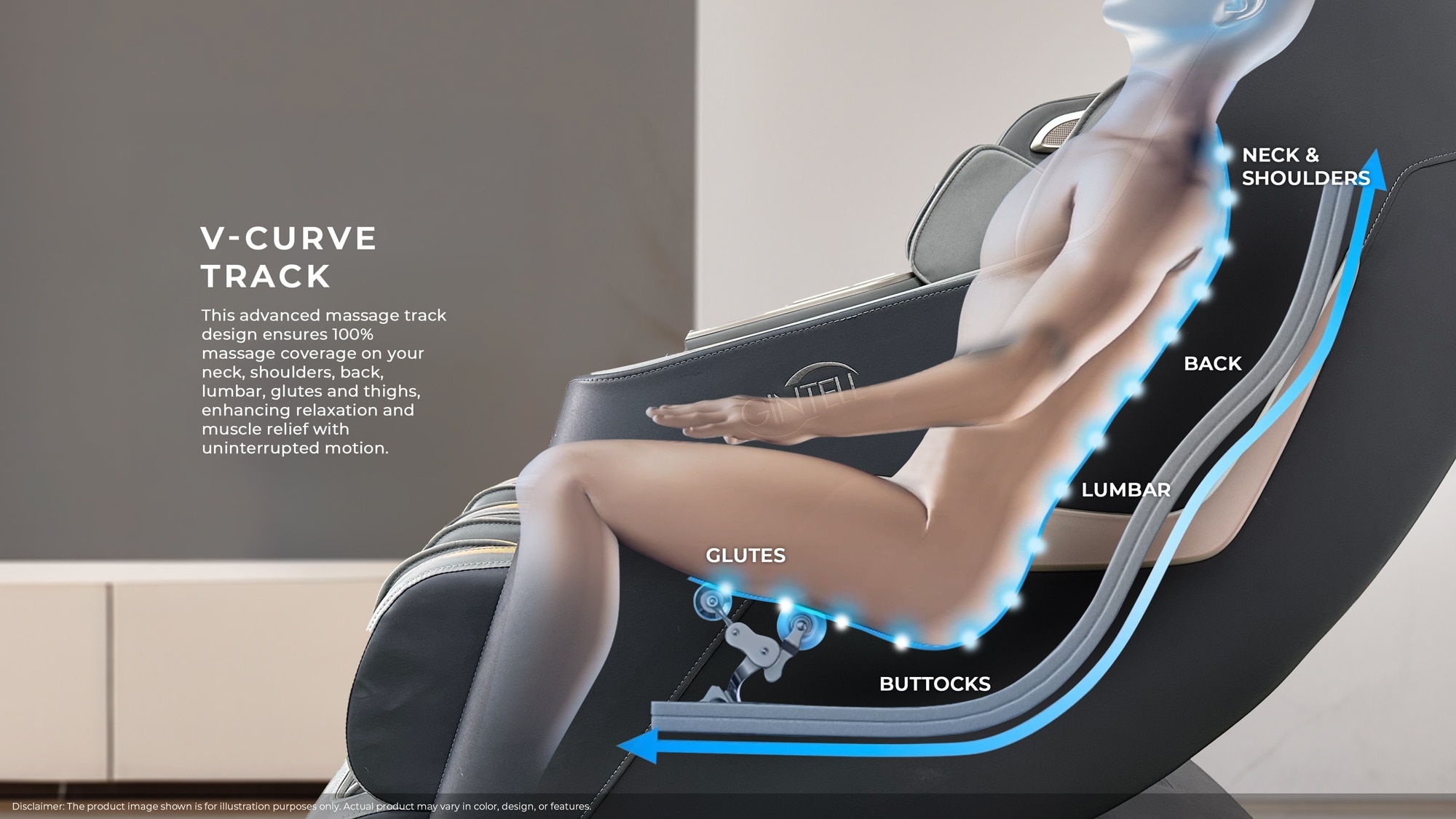 GINTELL B-Bravo 2 Massage Chair (3D Roller + Heat Therapy + Full Body Airbag)