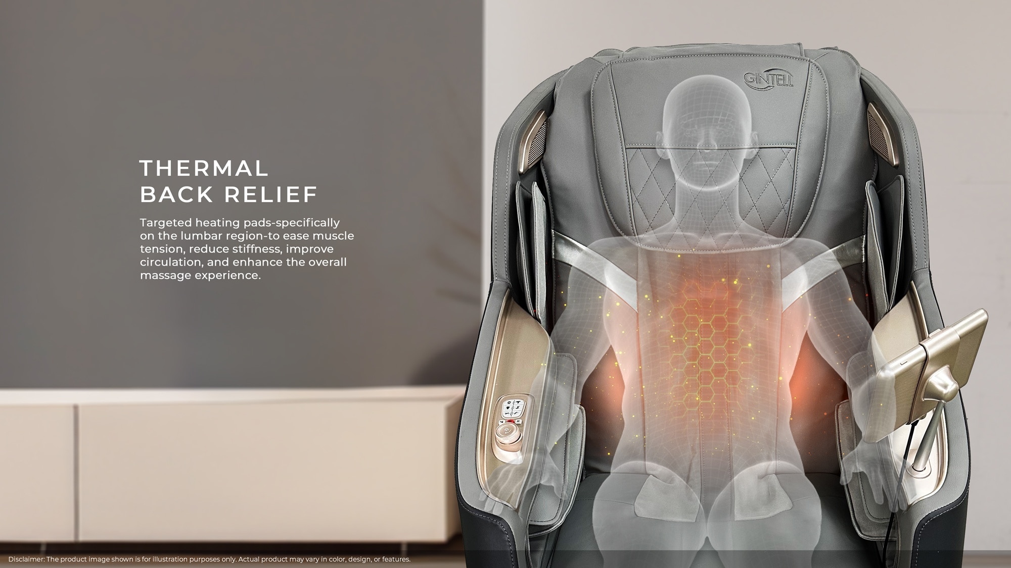GINTELL B-Bravo 2 Massage Chair (3D Roller + Heat Therapy + Full Body Airbag)
