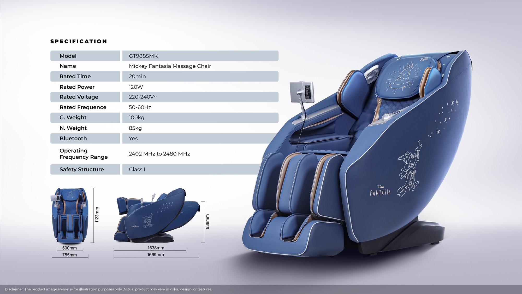 GINTELL Mickey Fantasia Massage Chair GT9885MK
