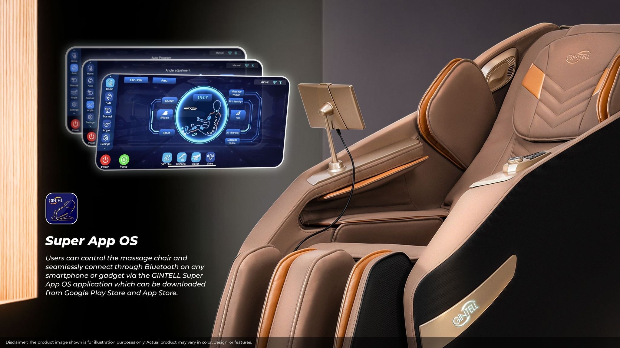 GINTELL S5 Pro Massage Chair (Black Brown) GT9885BB