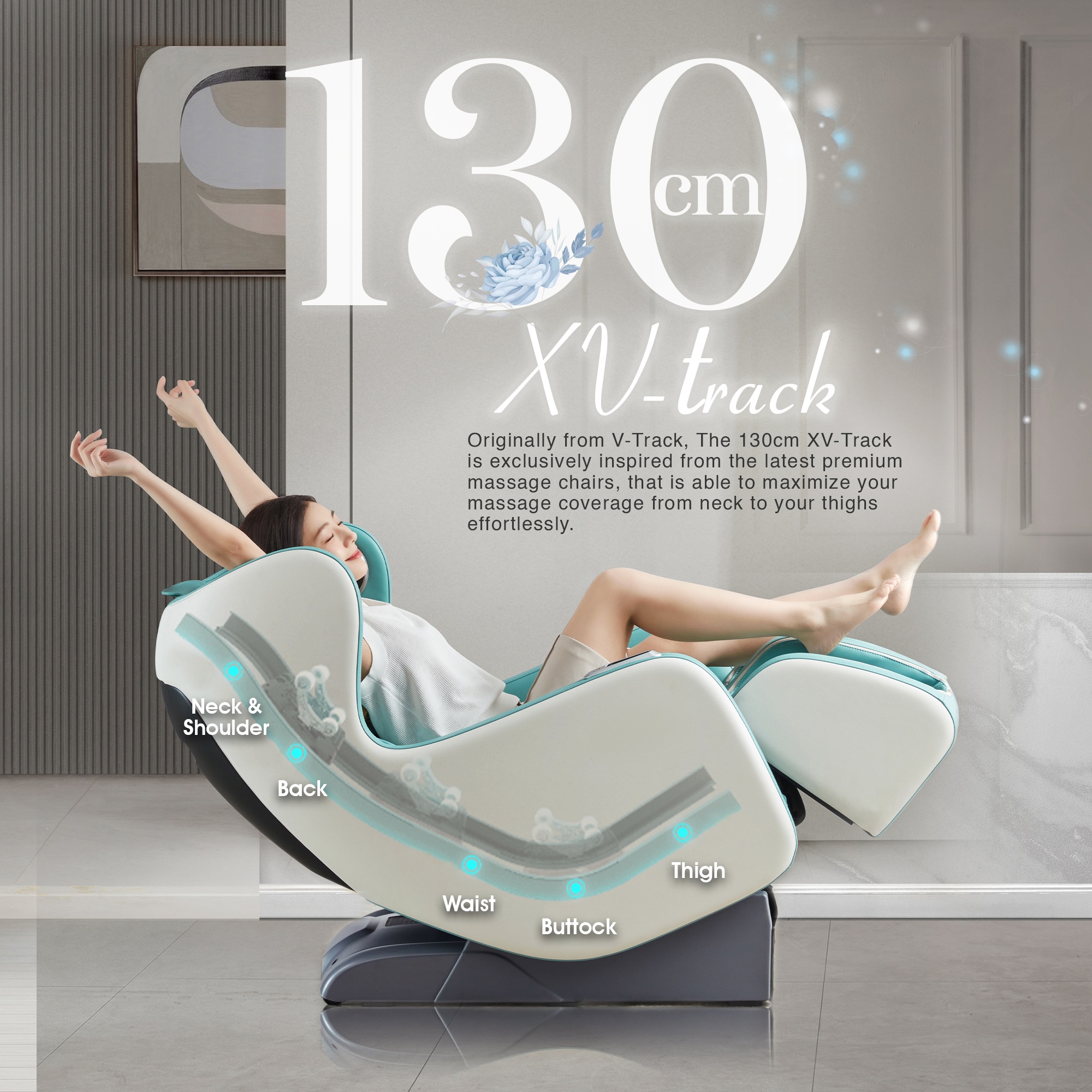 DeVano SP Massage Sofa Royale Blue GT9902RB