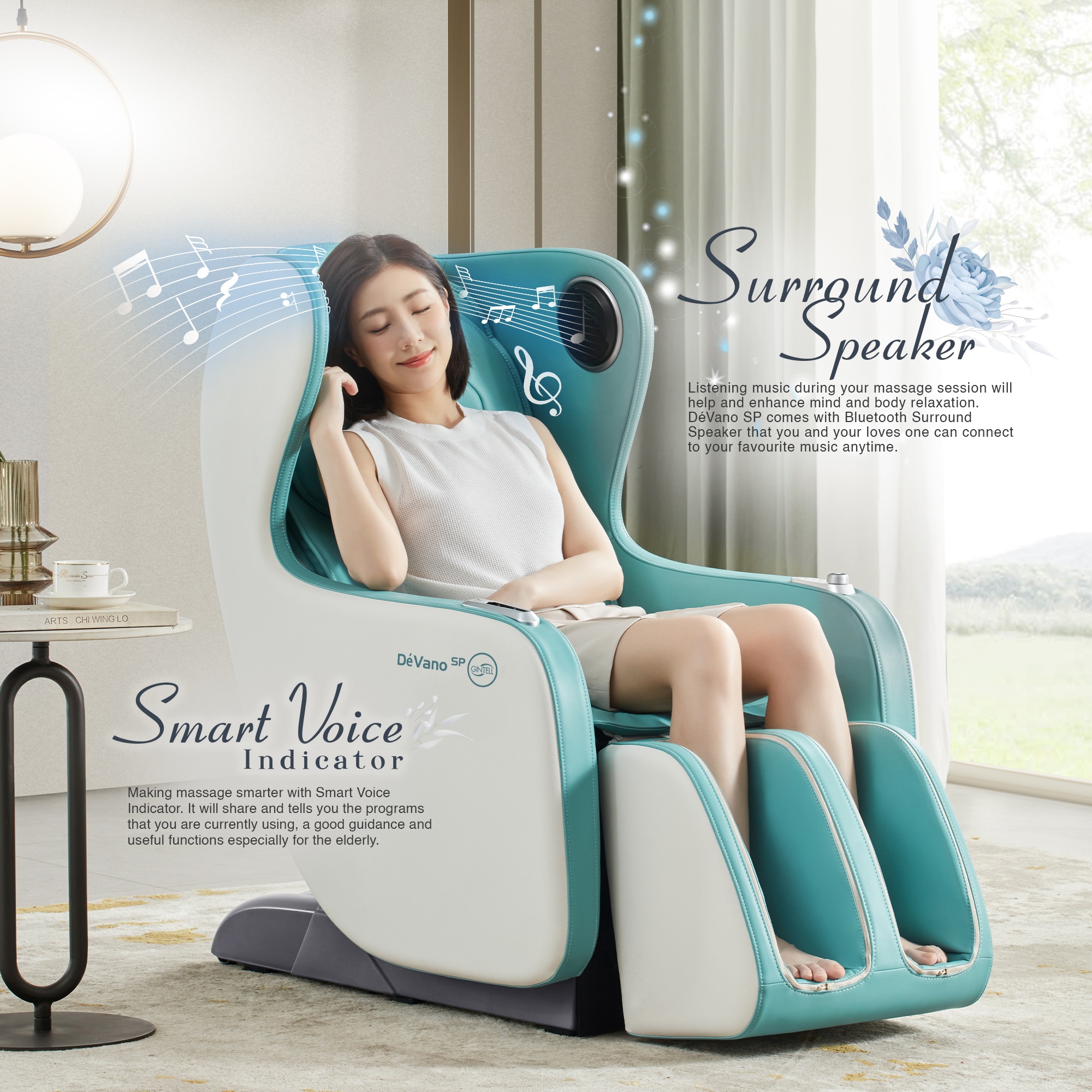 DeVano SP Massage Sofa Royale Blue GT9902RB