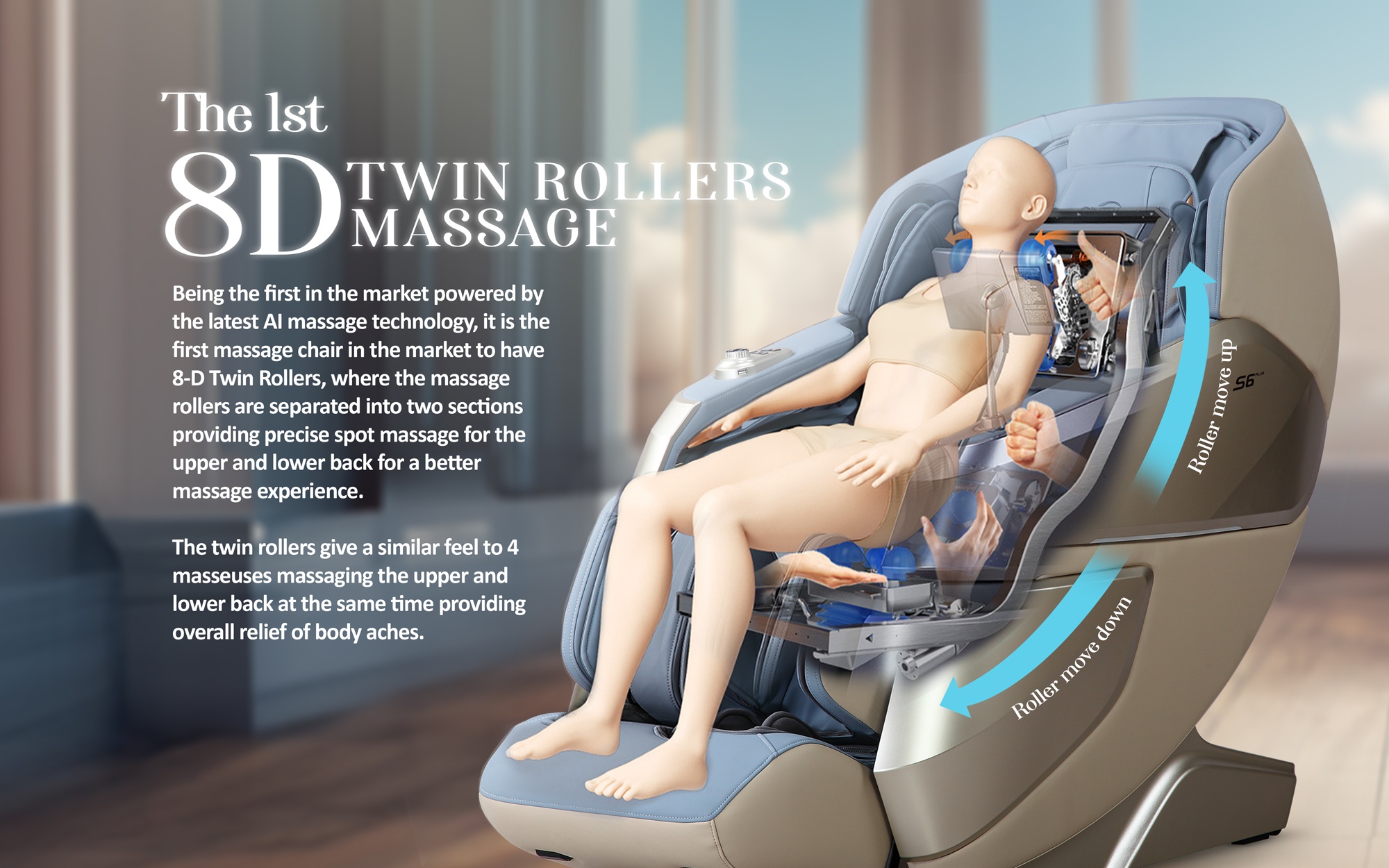 S6 Plus 8 Hands Wellness Chair GT9986GG