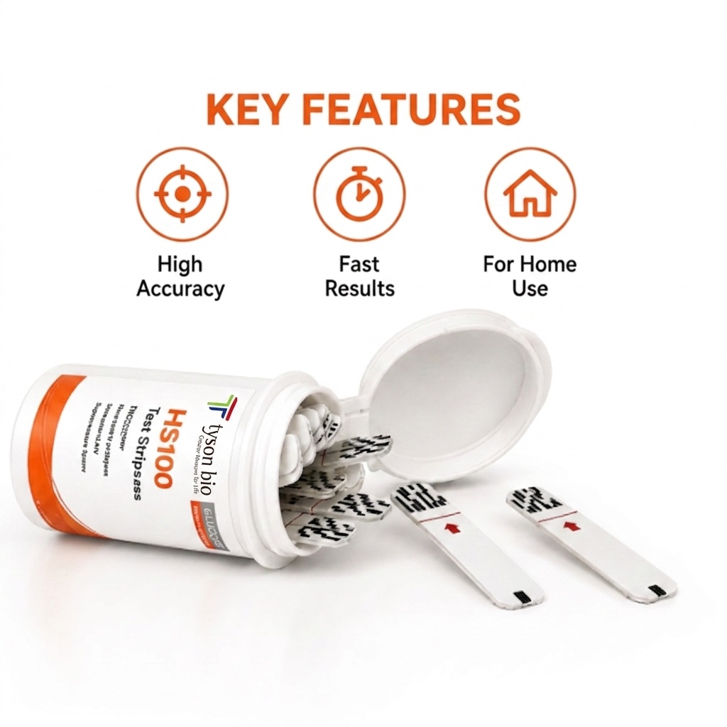Tyson Bio HS100 Blood Glucose Test Strips image