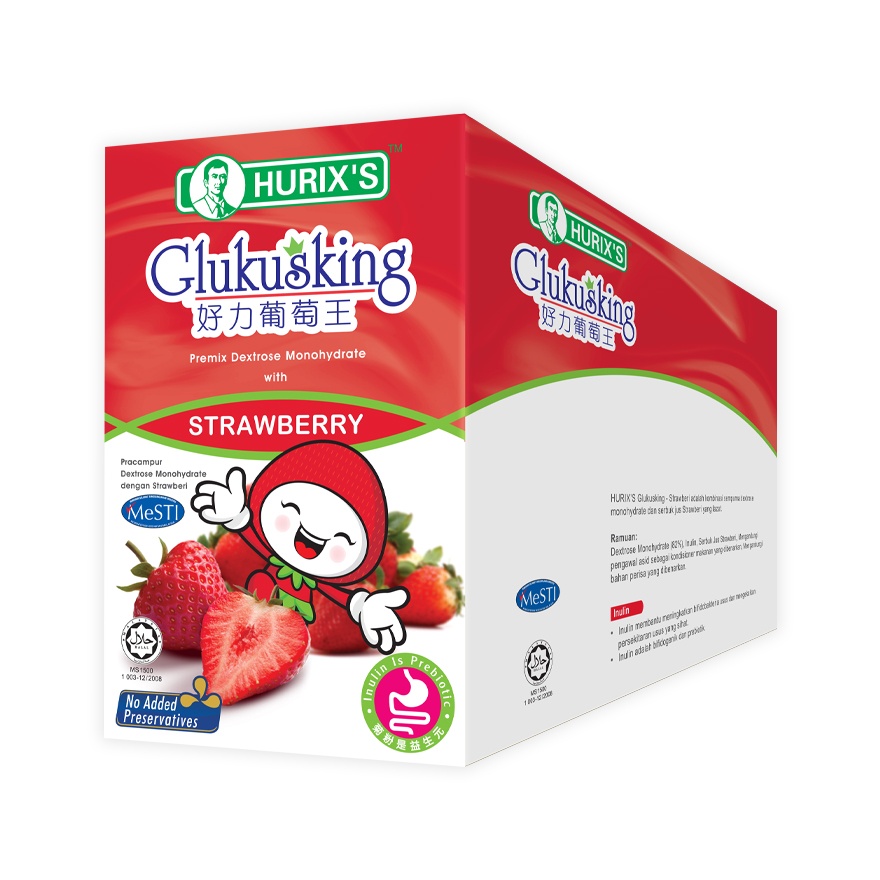 HURIX'S GLUKUSKING -STRAWBERRY 30GM x 12'S