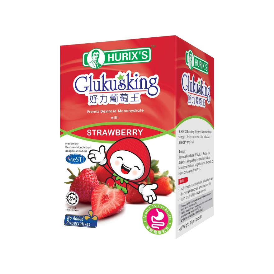 HURIX'S GLUKUSKING -STRAWBERRY 30GM x 6'S