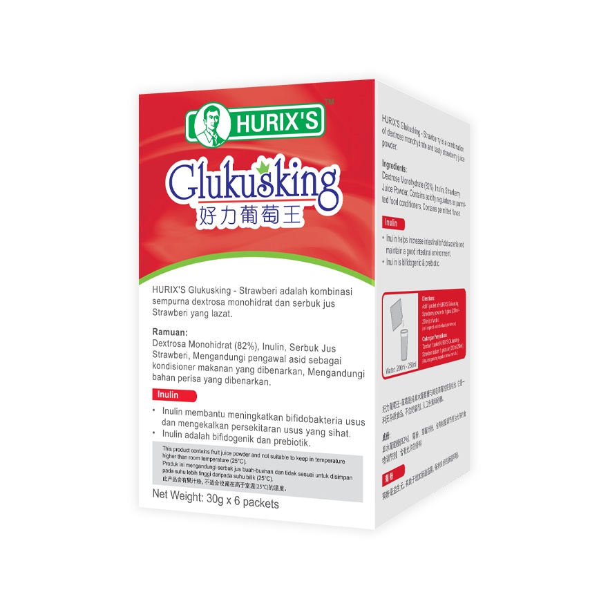 HURIX'S GLUKUSKING -STRAWBERRY 30GM x 6'S