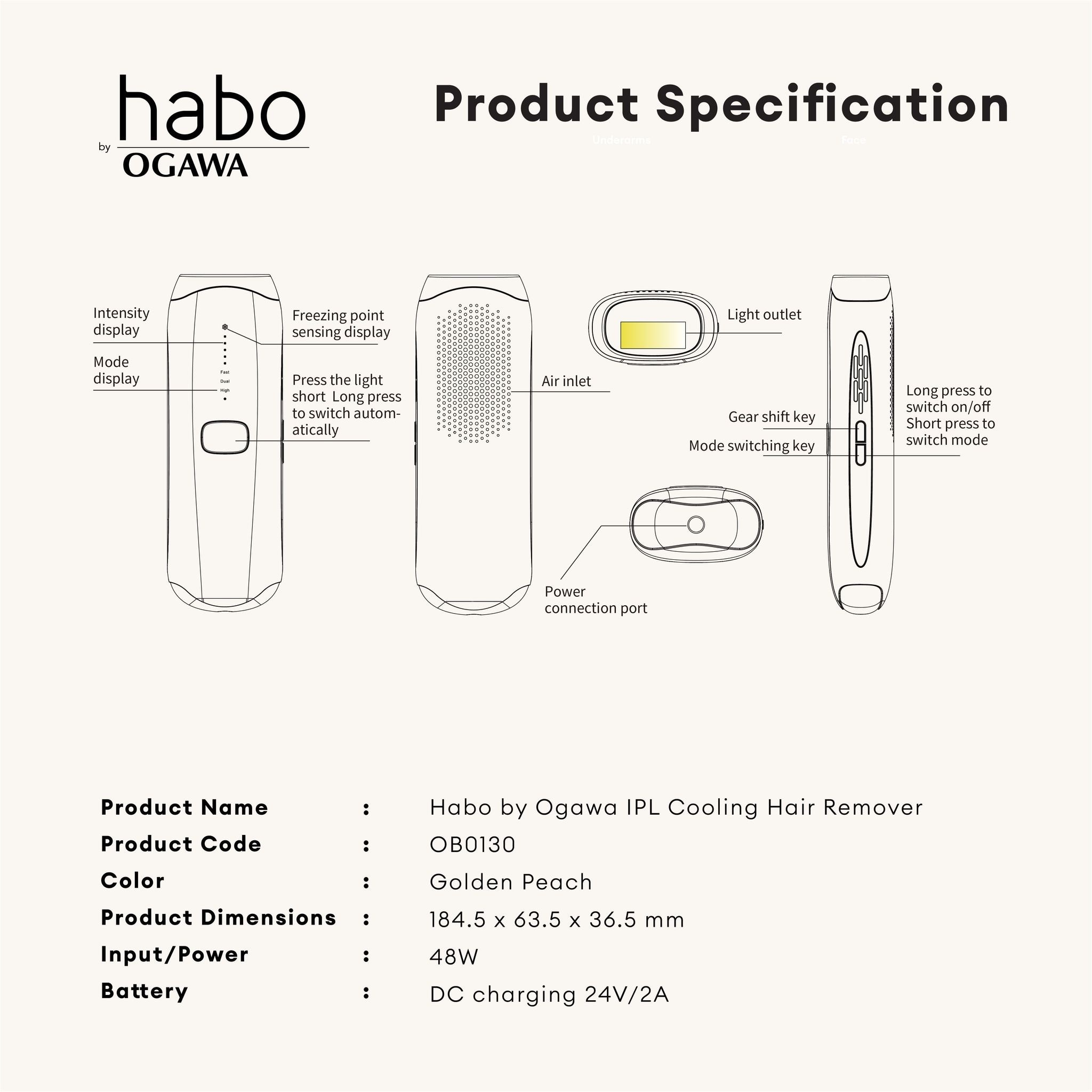 Habo by OGAWA IPL Cooling Hair Remove