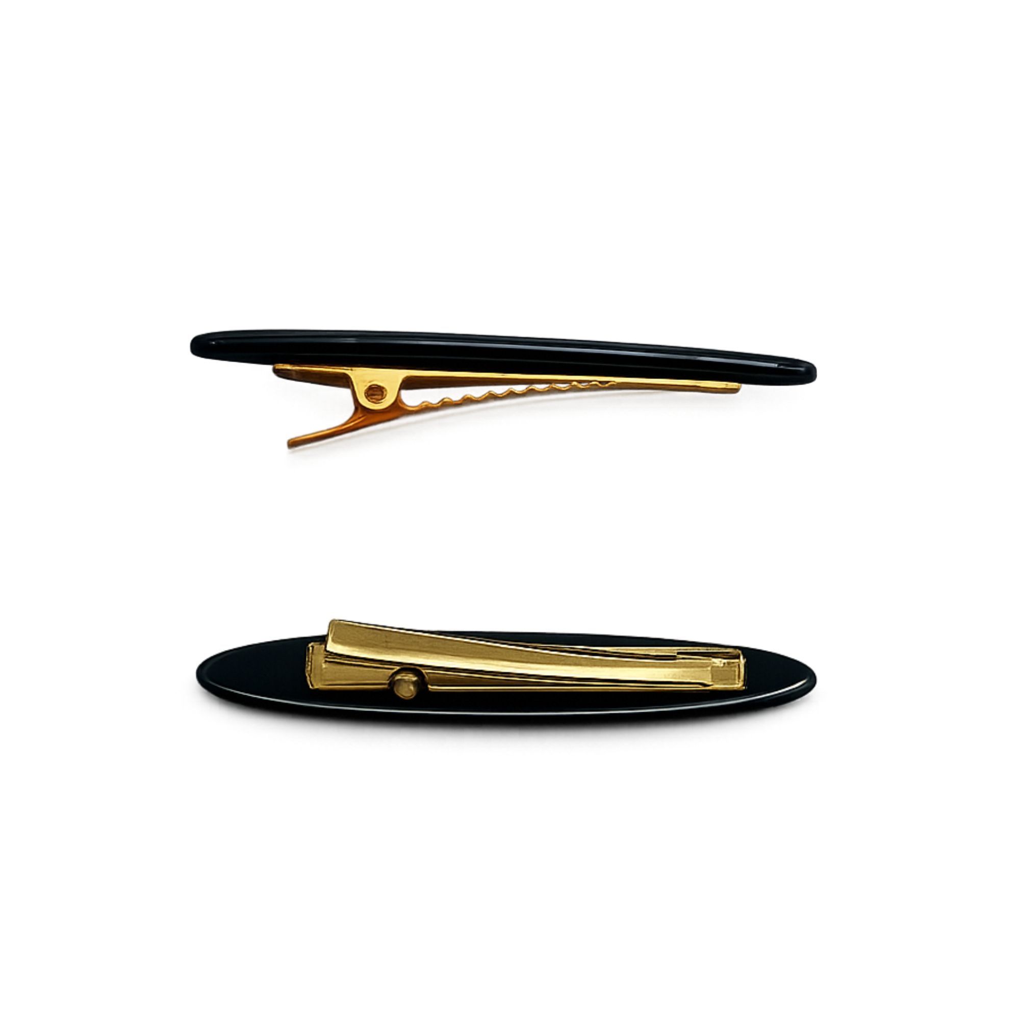 #0346 HAIR CLIP SHINING BLACK DIAMOND 6.5CM