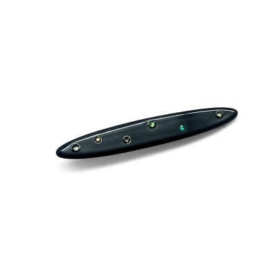 EVA & EVE - #0346 HAIR CLIP SHINING BLACK DIAMOND 6.5CM