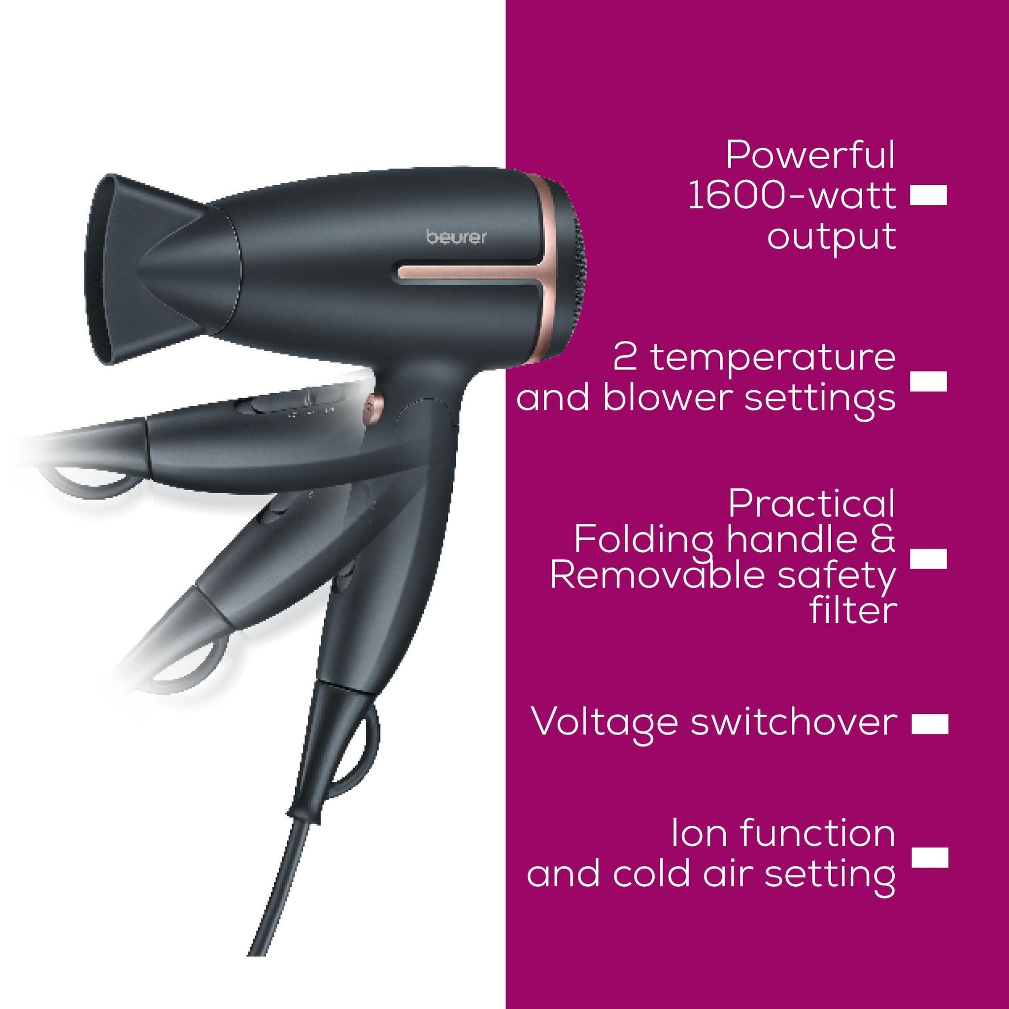 Beurer HC 25 Travel Hair Dryer