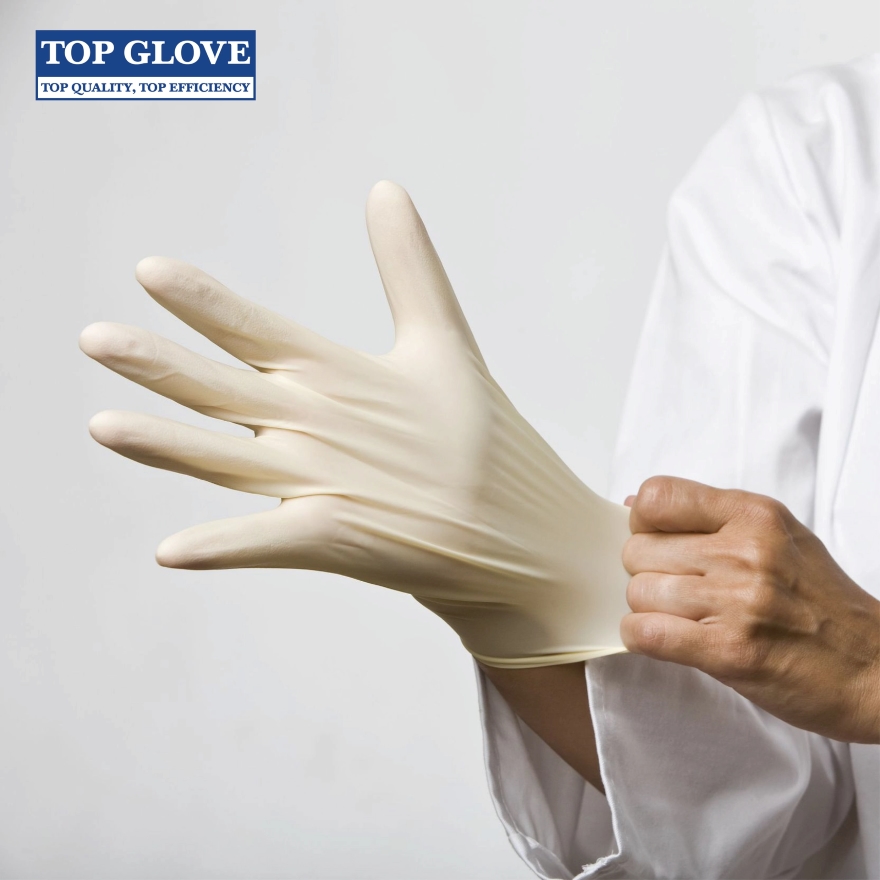 Top Glove Latex Examination Powder Free Glove, Natural XS
