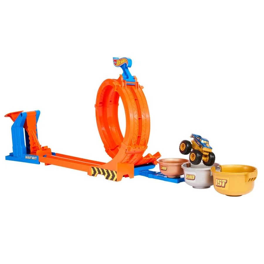Kereta Mainan Hot Wheels Monster Truck Loop & Flip Trophy Challenge (JBX64) image