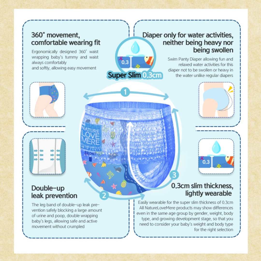 NATURE LOVE MERE Swim Panty Diaper XXL size (14-19kg)