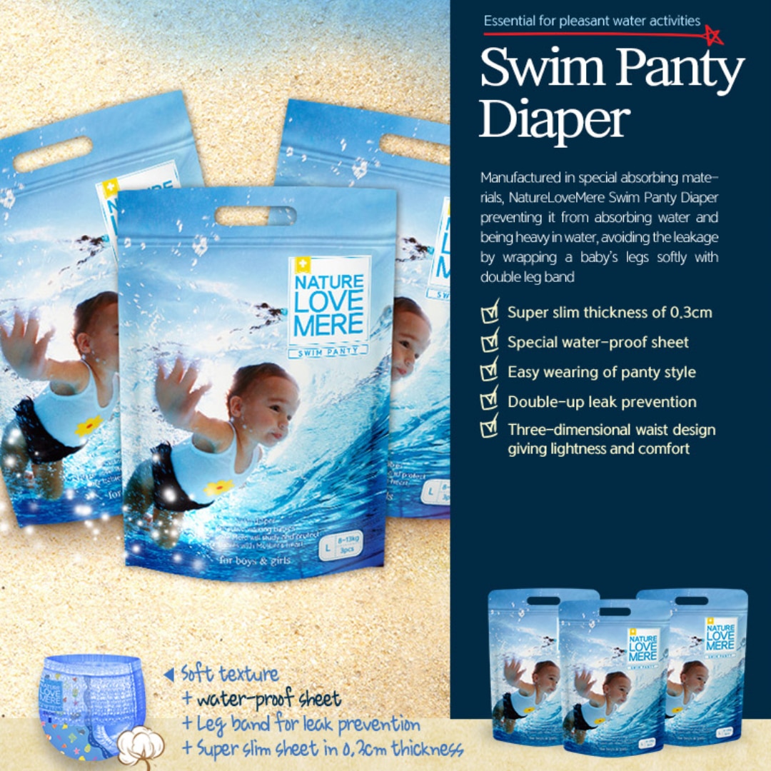 NATURE LOVE MERE Swim Panty Diaper L size (8-13kg)
