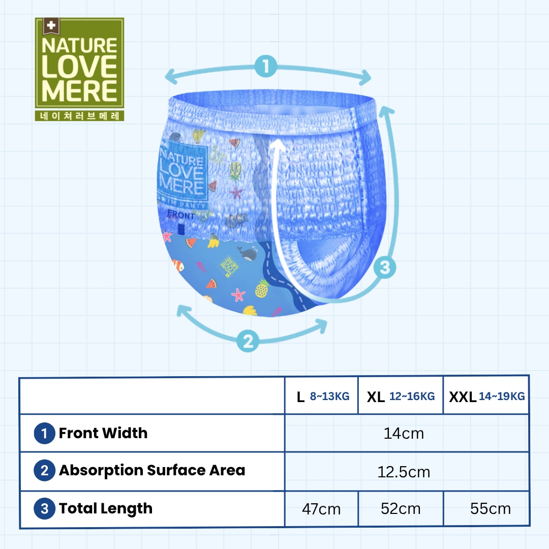 NATURE LOVE MERE Swim Panty Diaper L size (8-13kg)