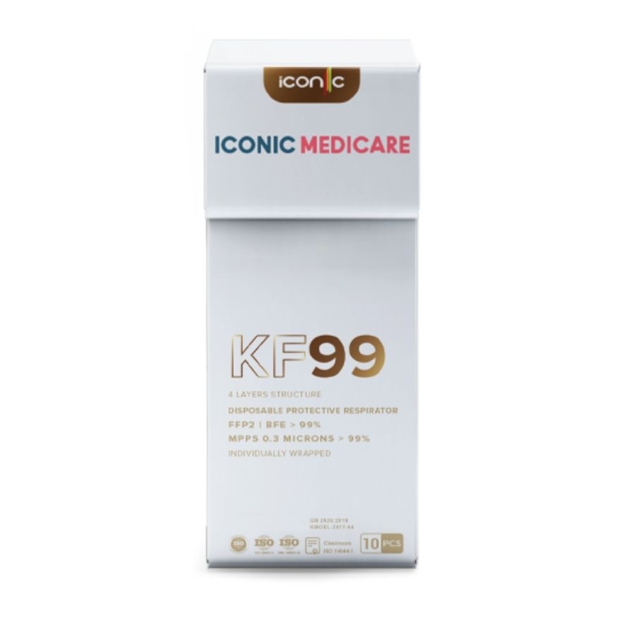 [Adult] KF99 Snow White Medical Respirator Face Mask (10pcs)