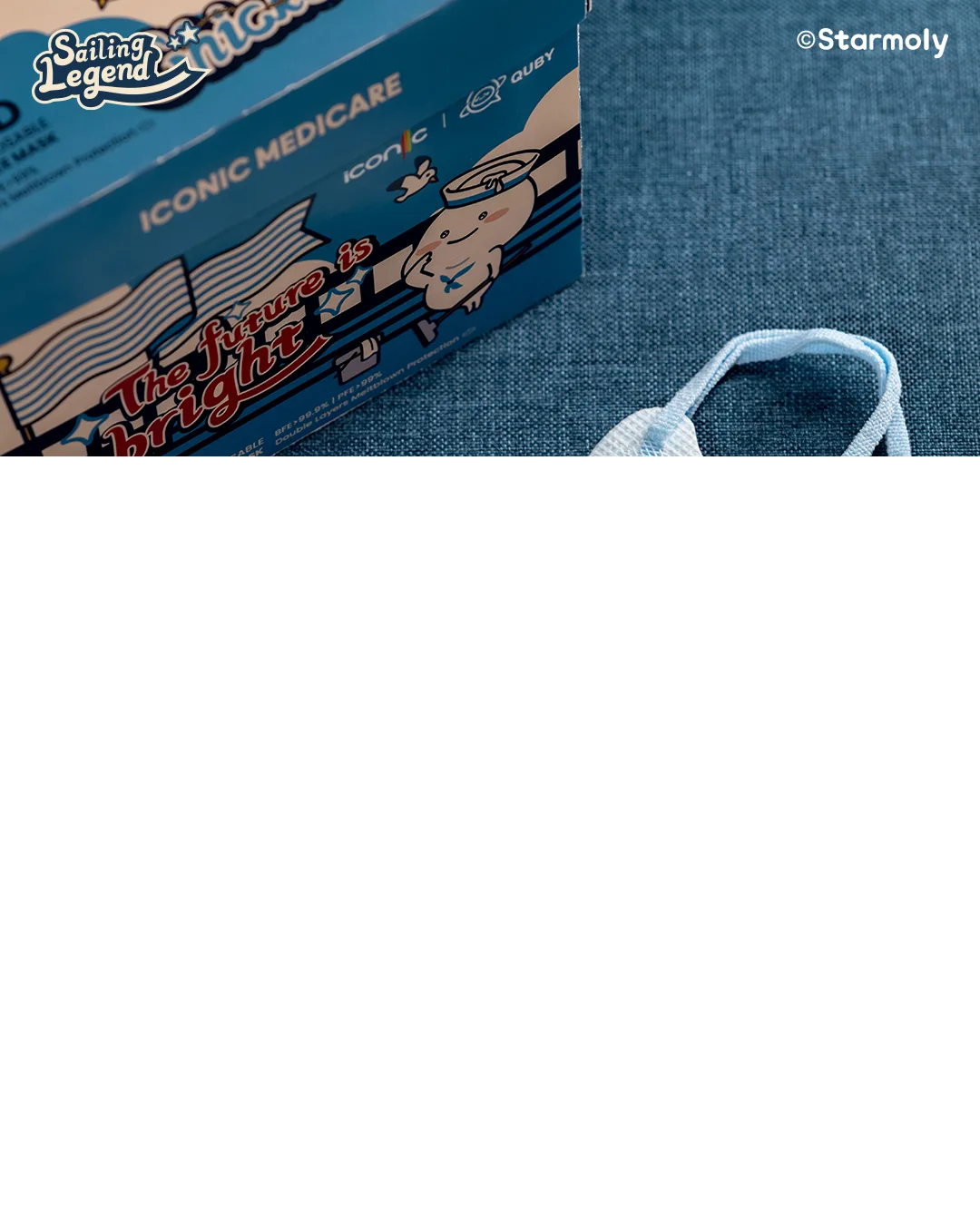 [Kid - Premium+] 3D 4-Ply Quby Sailing Legend Medical Disposable Face Mask (20pcs)