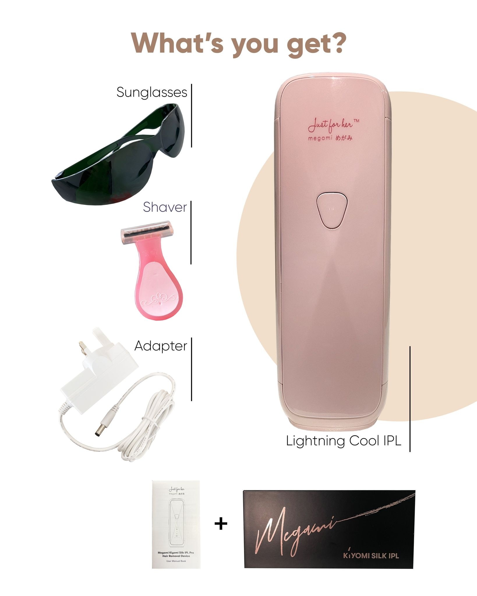 Megami® Kiyomi Silk IPL Pro Hair Removal Device