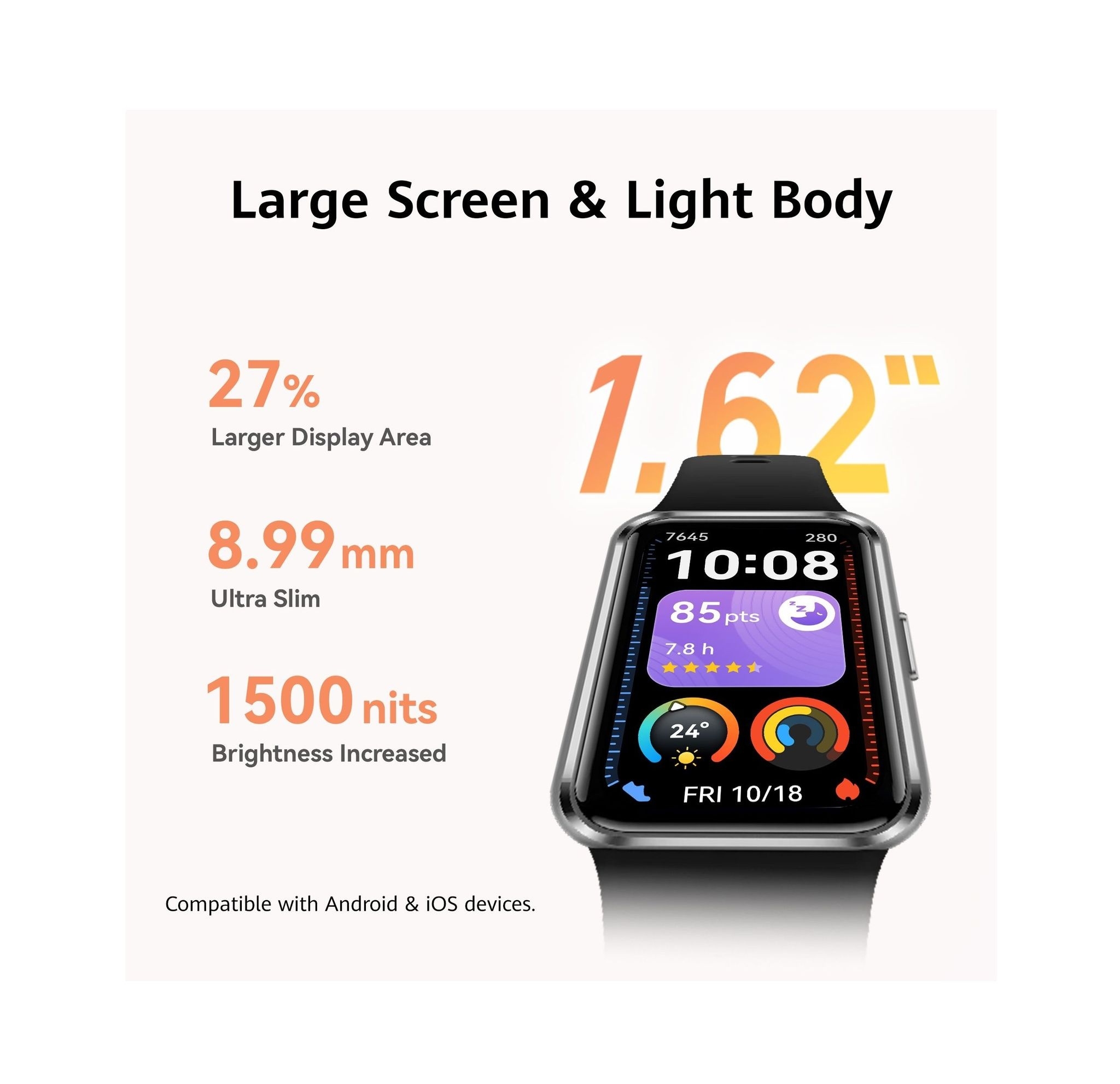 HUAWEI Band 11 Purple Aluminium, 1.62″ AMOLED Display, Enhanced Sleep Tracking*, Heart Health Management, TNG