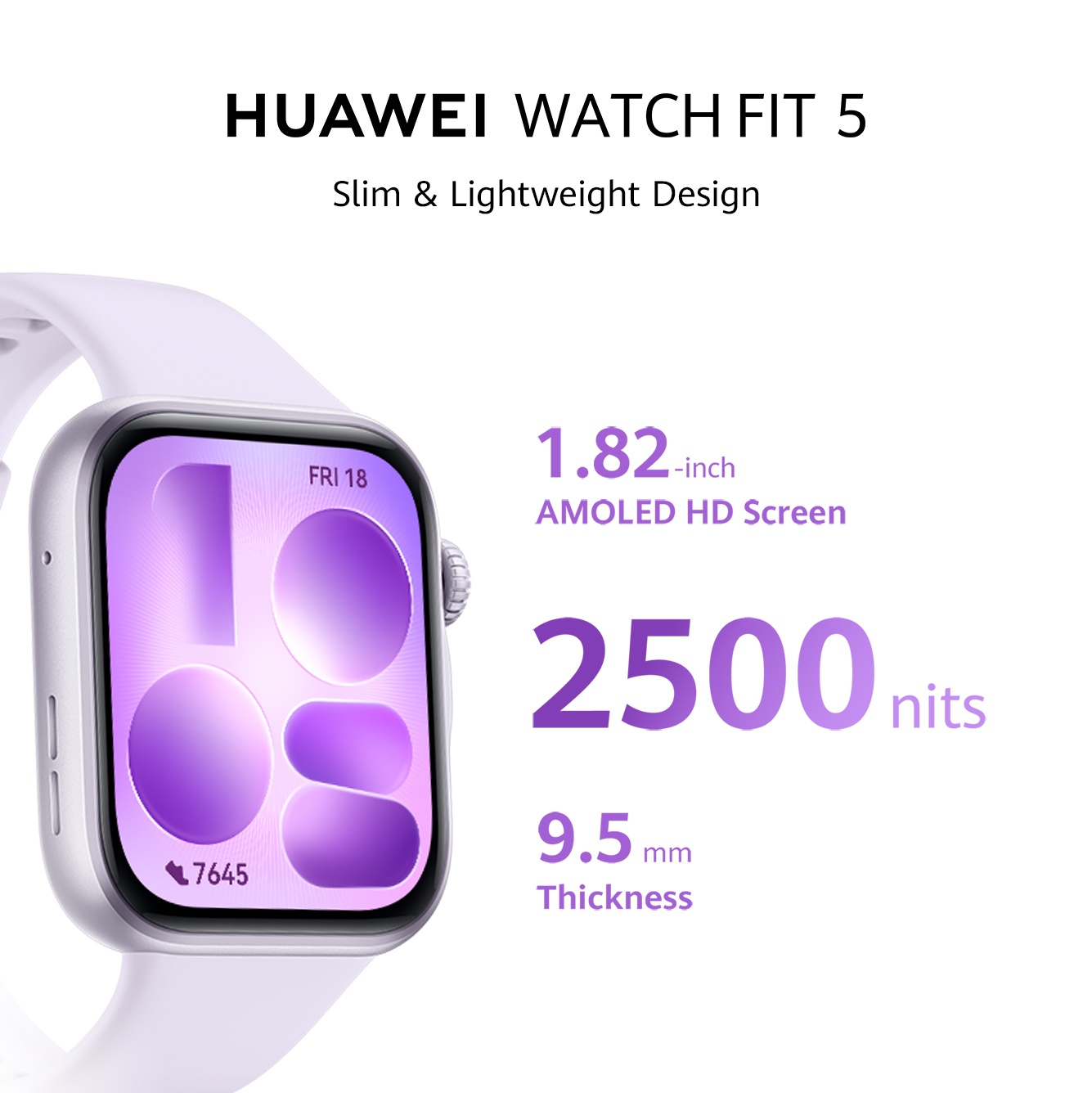 HUAWEI WATCH FIT 5 Pro Orange Smartwatch, Titanium Bezel & 2.5D Sapphire Glass*, Diabetes Risk Study**, ECG & PWAA Cardiovascular Health Insights*, Mini-workout