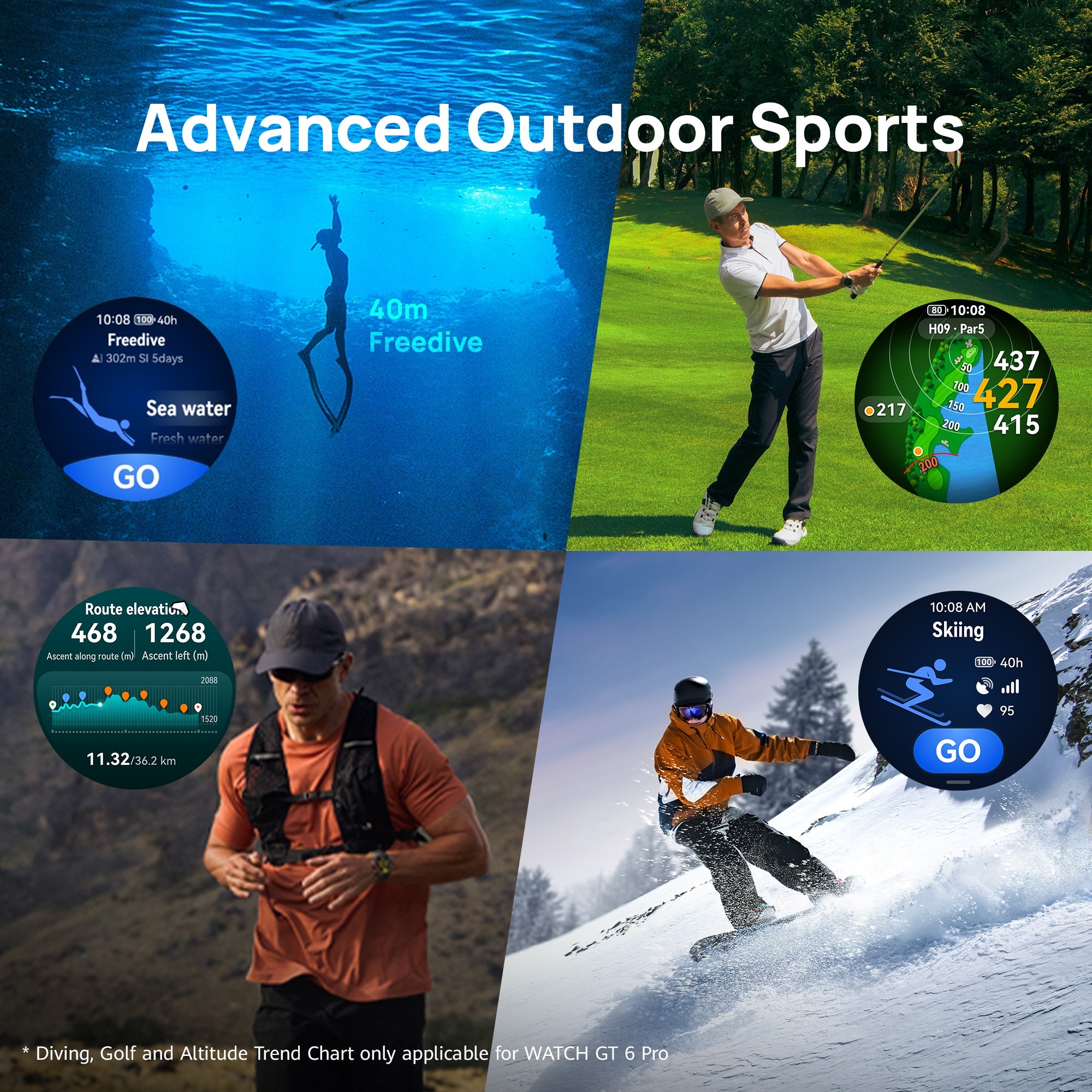 HUAWEI WATCH GT 6 Black 46mm Smartwatch, Advanced Outdoor Sports*, Superior Running & Cycling Experience, ECG Analysis*, Up to 21-Day Battery Life*