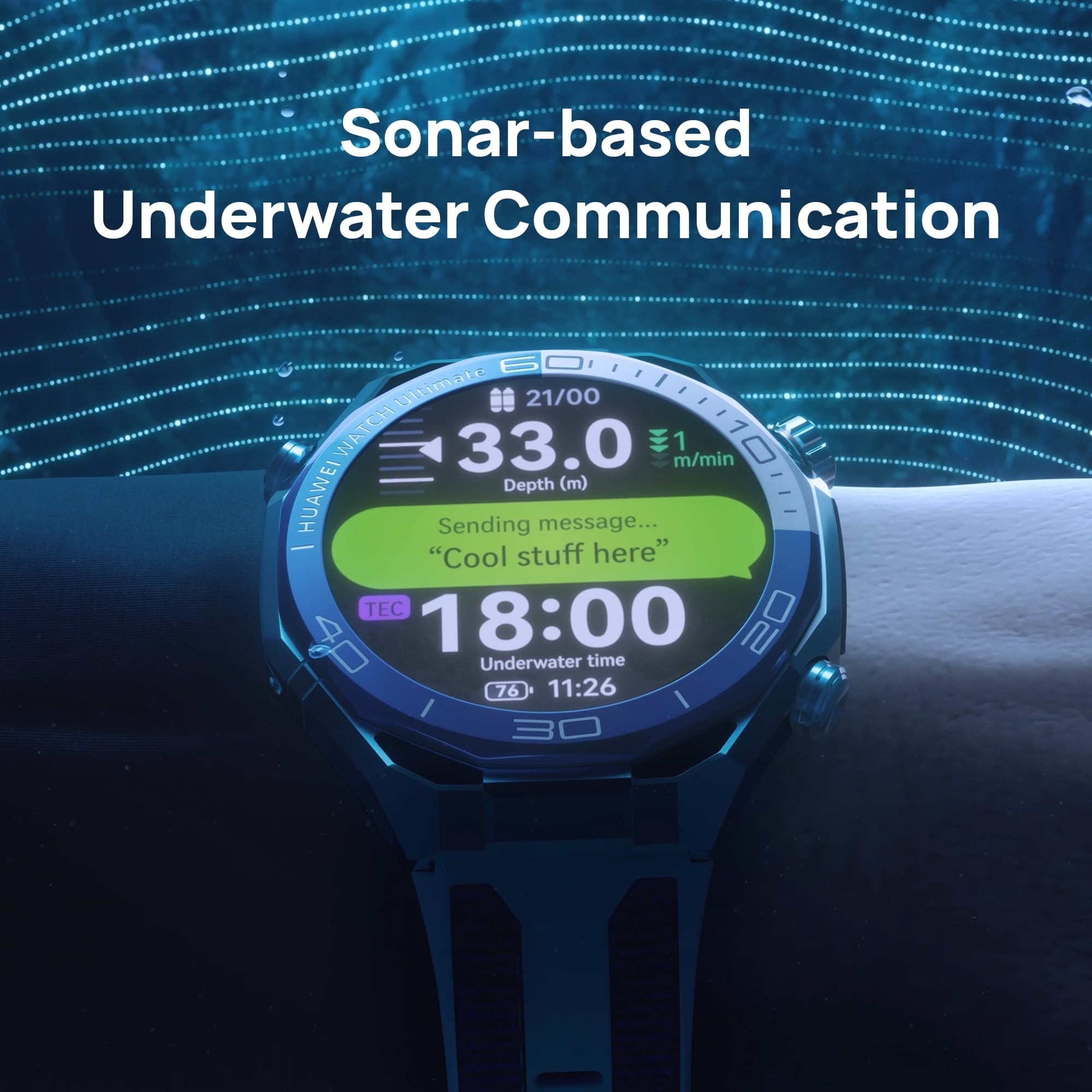 HUAWEI Ultimate 2 Smartwatch Black, Ultra Reliable Liquid Metal, 150M Diving, Sonar-based Underwater Communication, Multi-sensing X-TAP
