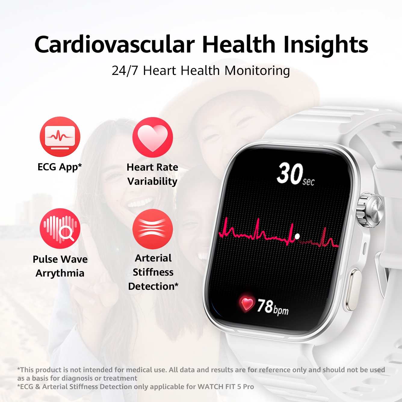HUAWEI WATCH FIT 5 Green Smartwatch, Titanium Bezel & 2.5D Sapphire Glass*, Diabetes Risk Study**, ECG & PWAA Cardiovascular Health Insights*, Mini-workout