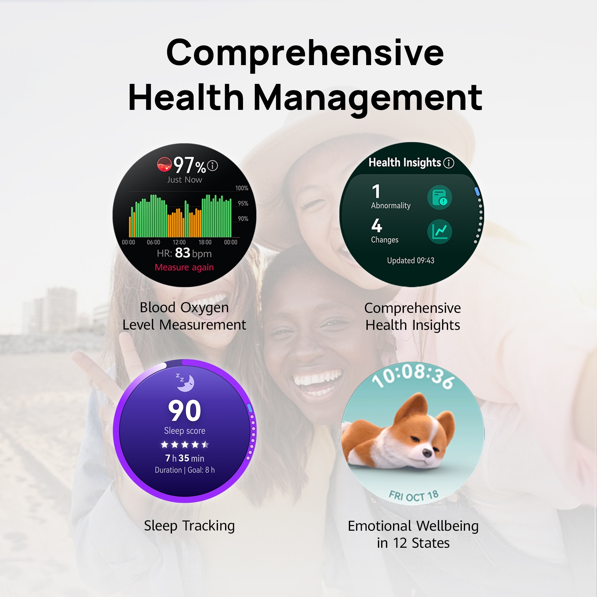 HUAWEI WATCH GT 6 White 41mm Smartwatch, Advanced Outdoor Sports*, Superior Running & Cycling Experience, ECG Analysis*, Up to 21-Day Battery Life*