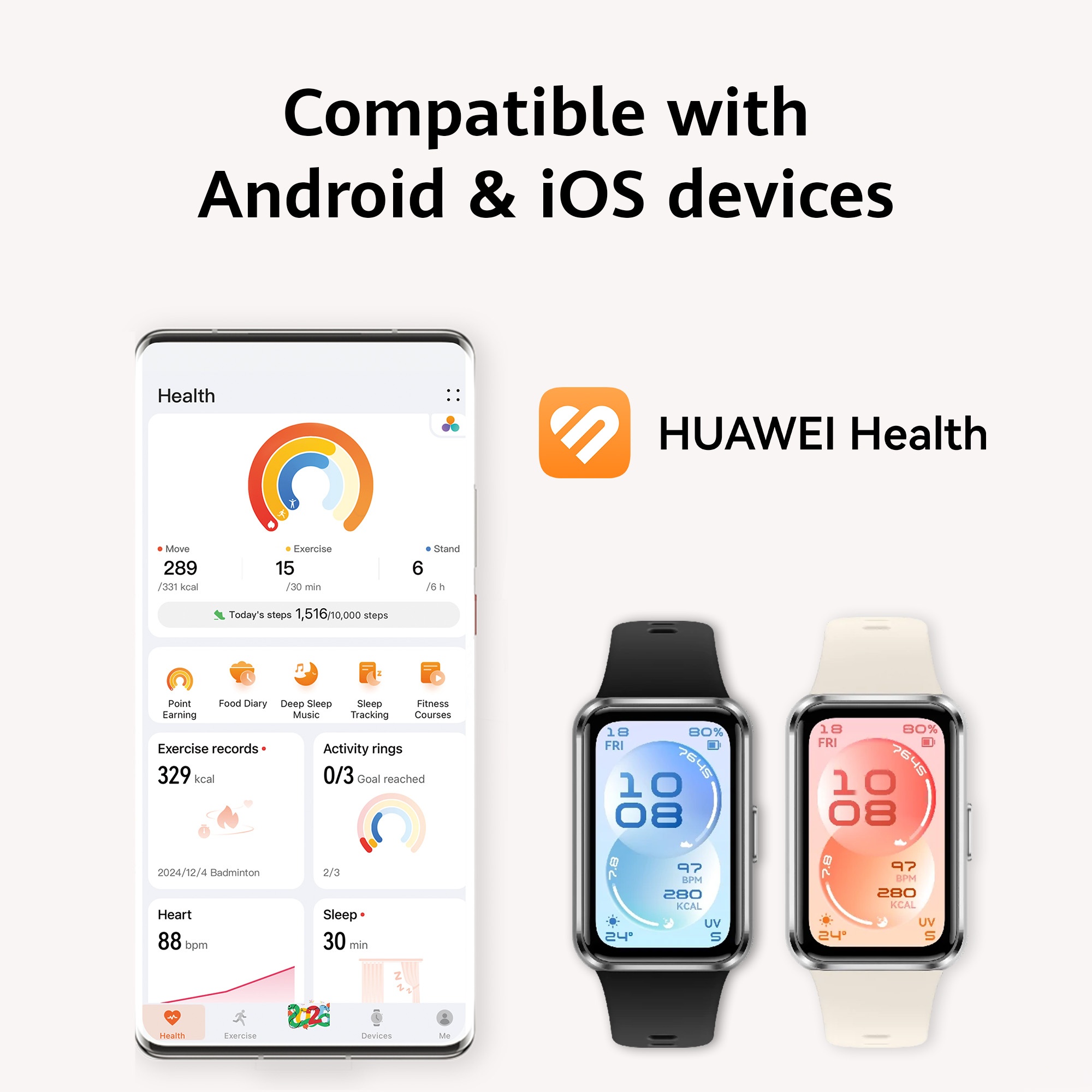 HUAWEI Band 11 Black Aluminium, 1.62″ AMOLED Display, Enhanced Sleep Tracking*, Heart Health Management, TNG