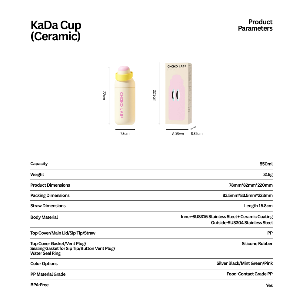 Chako Lab KaDa Cup (550ml) White image