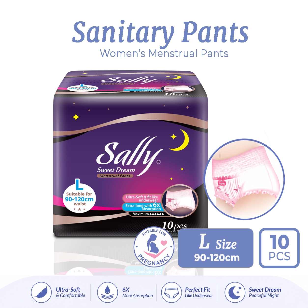 Sally Menstrual Pants - L size ( 90-120cm ) image